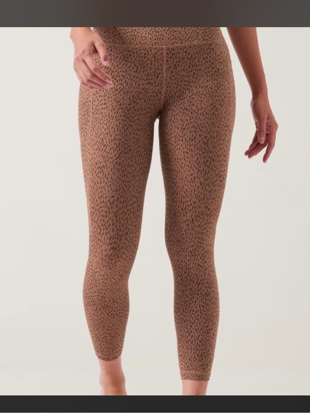 Athleta Brown Leopard-Print High-Rise Leggings